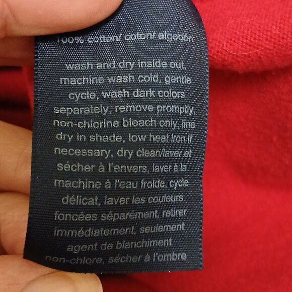 ❄️Tommy Hilfiger Red Sweatshirt with Long Sleeves and Classic Crew Neck - Picture 6 of 6